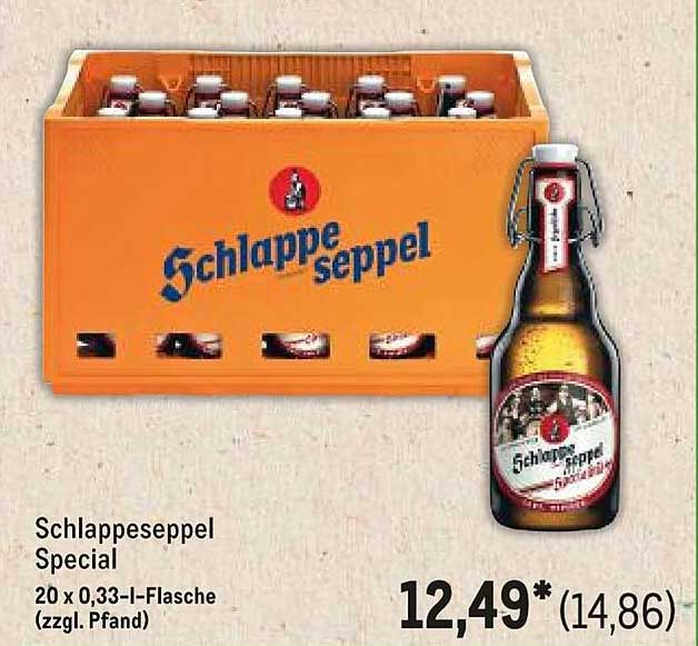 Schlappe Seppel Special 20 x 0,33-l-Flasche (zzgl. Pfand)