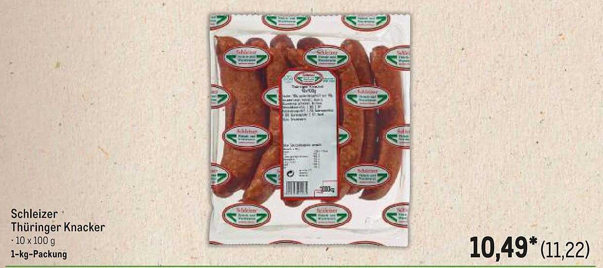 Schleizer Thüringer Knacker - 1-kg-Packung