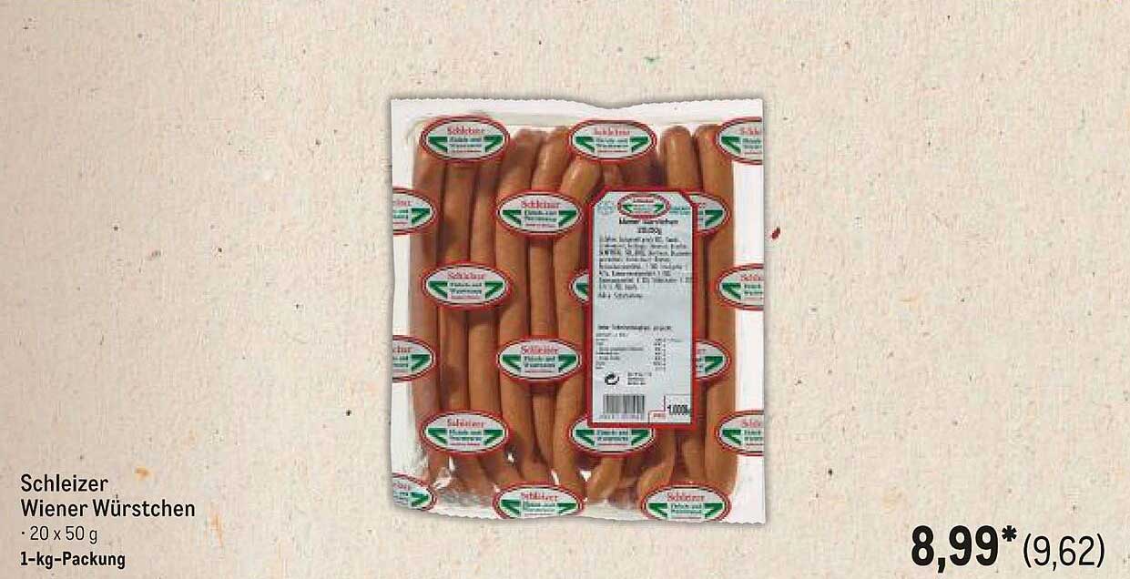Schleizer Wiener Würstchen – 1-kg-Packung