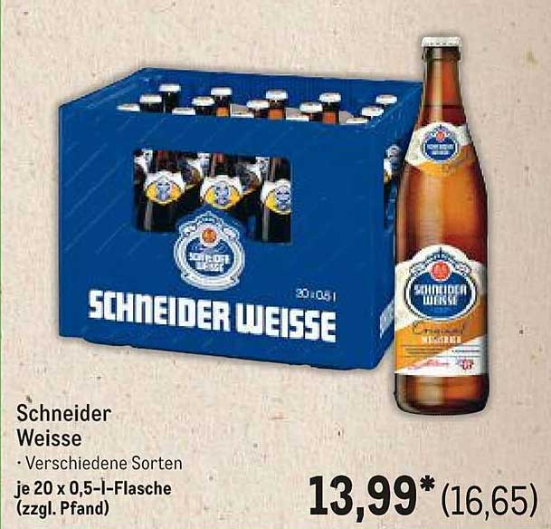 Schneider Weisse - Verschiedene Sorten je 20 x 0,5-l-Flasche (zzgl. Pfand)