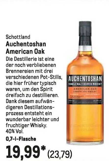 Schottland Auchentoshan American Oak 0,7-L-Flasche