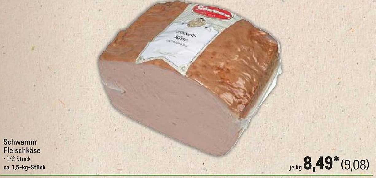Schwamm Fleischkäse 1/2 Stück (ca. 1,5 kg)