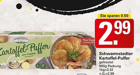 Schwarmstedter Kartoffel-Puffer gefrostet 900g Packung