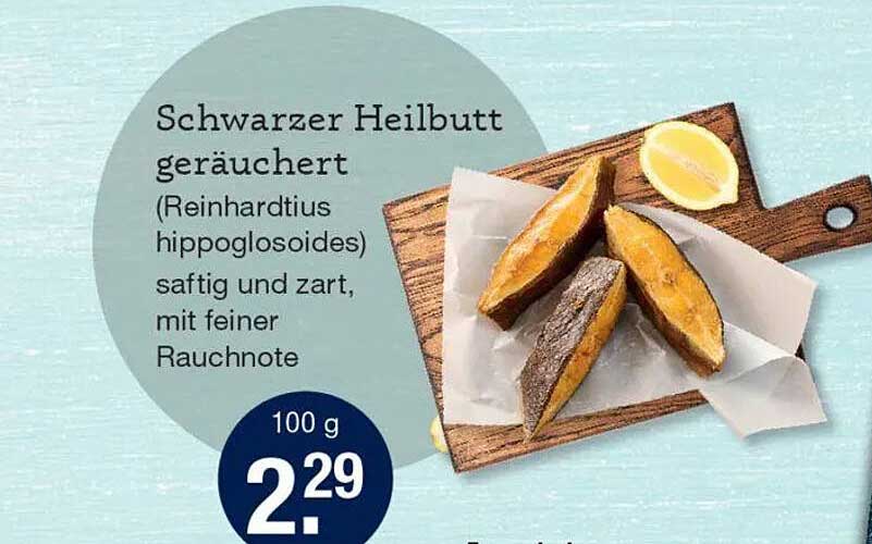 Schwarzer Heilbutt geräuchert (Reinhardtius hippoglossoides)