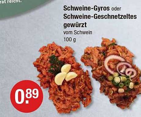 Schweine-Gyros oder Schweine-Geschnetzeltes gewürzt vom Schwein