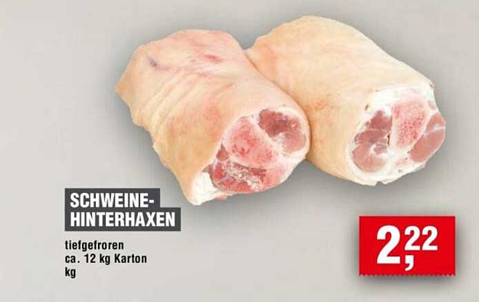 Schweine-Hinterhaxen, tiefgefroren, ca. 12 kg Karton