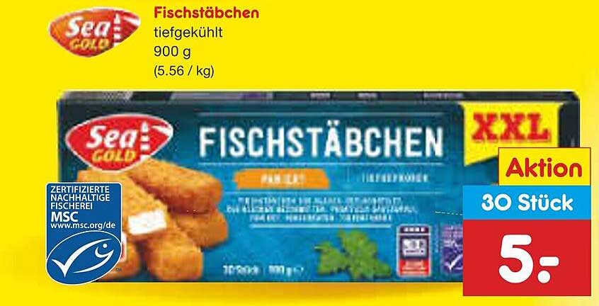 Sea Gold Fischstäbchen, tiefgekühlt, 900 g