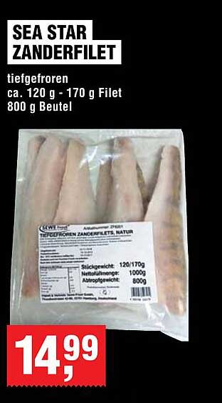 SEA STAR ZANDERFILET - Tiefgefroren