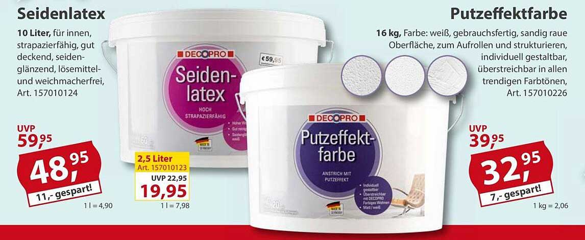 Seidenlatex und Putzeffektfarbe - Farben für kreative Projekte