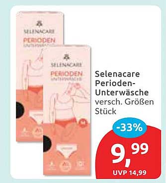 Selenacare Perioden-Unterwäsche verschiedene Größen