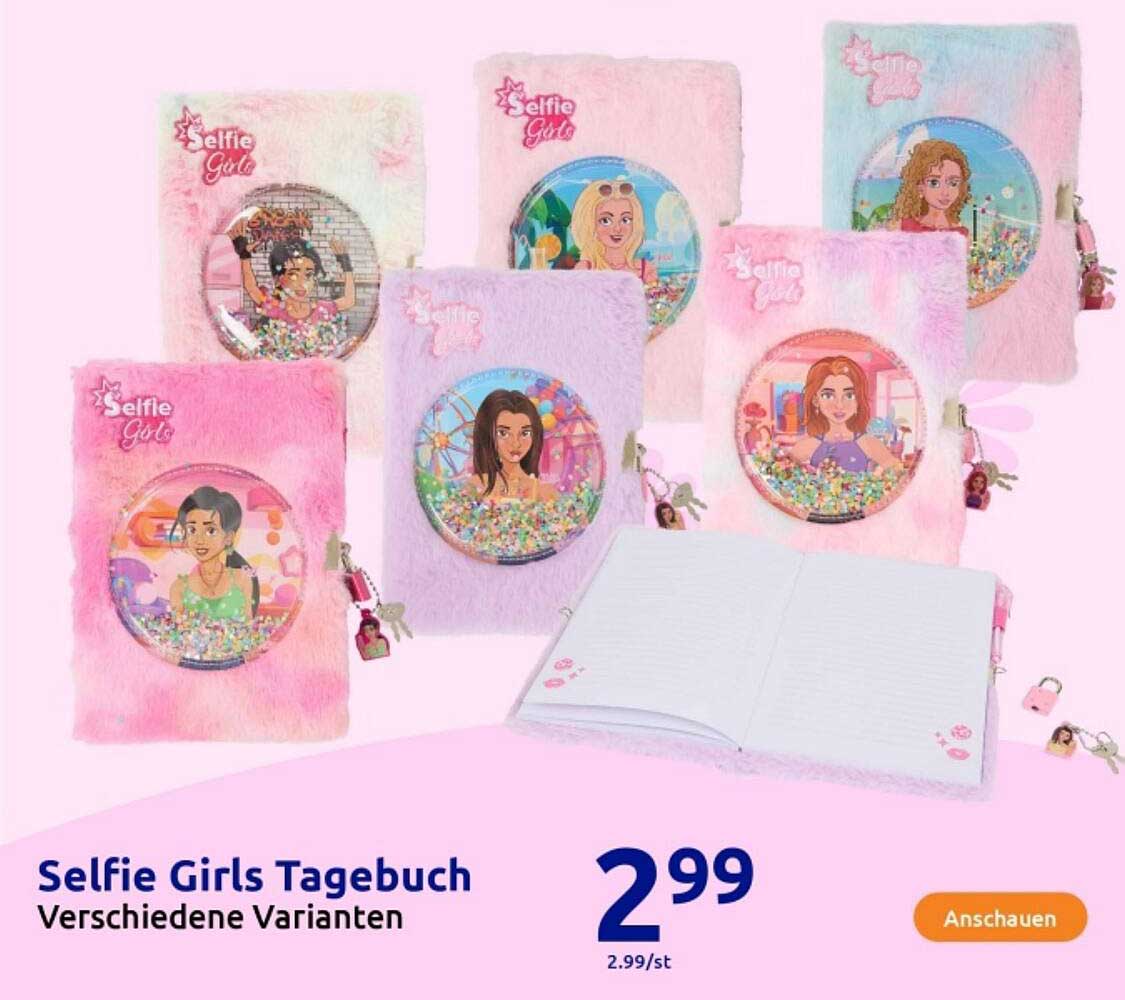 Selfie Girls Tagebuch - Verschiedene Varianten