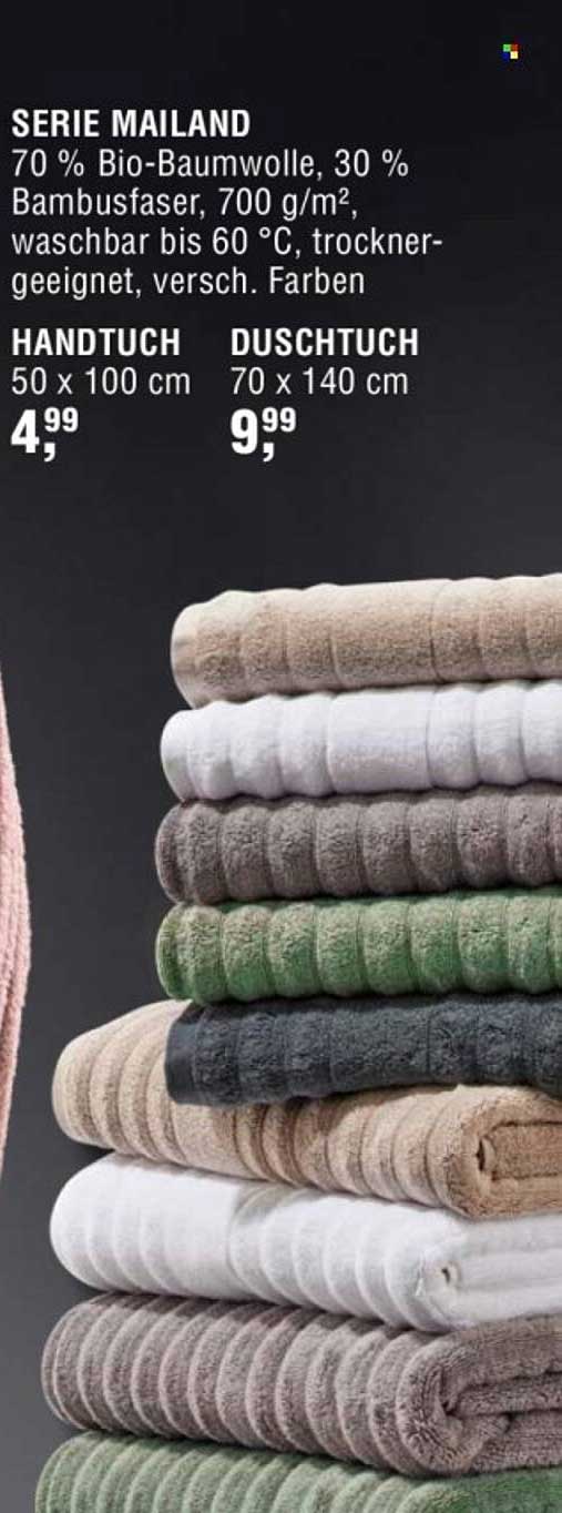 Serie Mailand Handtuch und Duschtuch