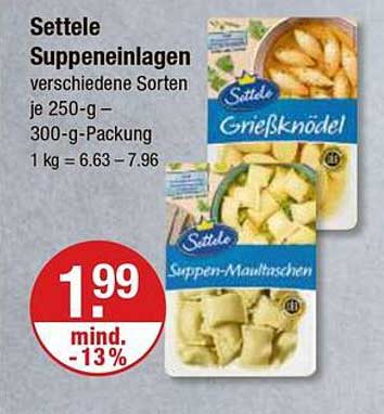 Settele Suppeneinlagen verschiedene Sorten je 250-g-300-g-Packung