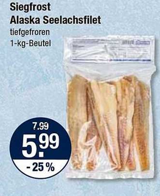 Siegfrost Alaska Seelachsfilet - tiefgefroren 1-kg-Beutel
