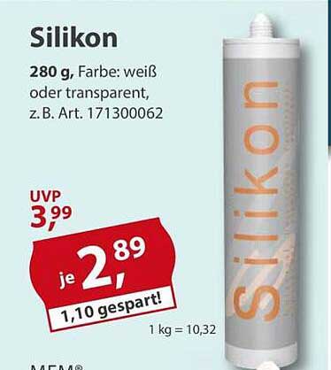 Silikon 280 g - weiß oder transparent