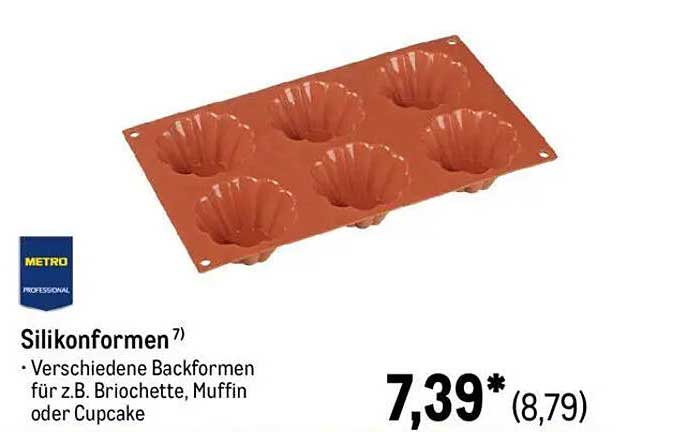 Silikonformen für Briolette, Muffin oder Cupcake