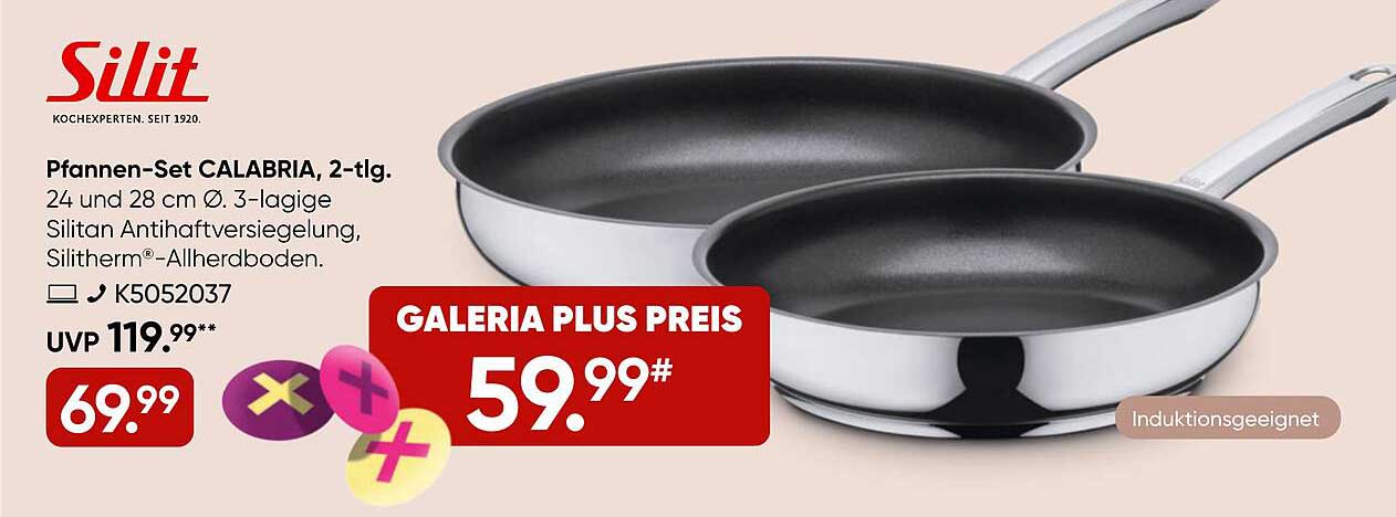 Silit Pfannen-Set CALABRIA, 2-tlg. (24 und 28 cm Ø)