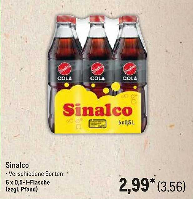 Sinalco - 6 x 0,5 l Flasche (verschiedene Sorten)