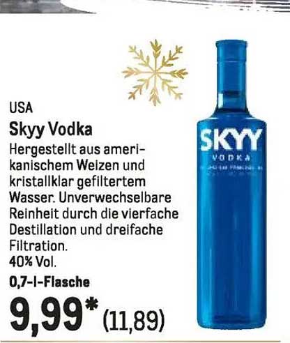 Skyy Vodka 0,7 l - USA