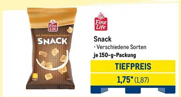 Snack mit verschiedenen Sorten von Fine Life - 150 g Packung