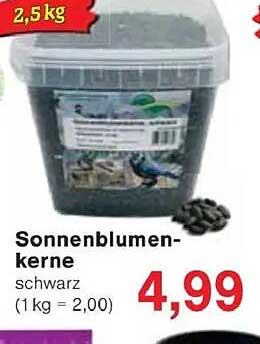 Sonnenblumenkerne schwarz 2,5 kg