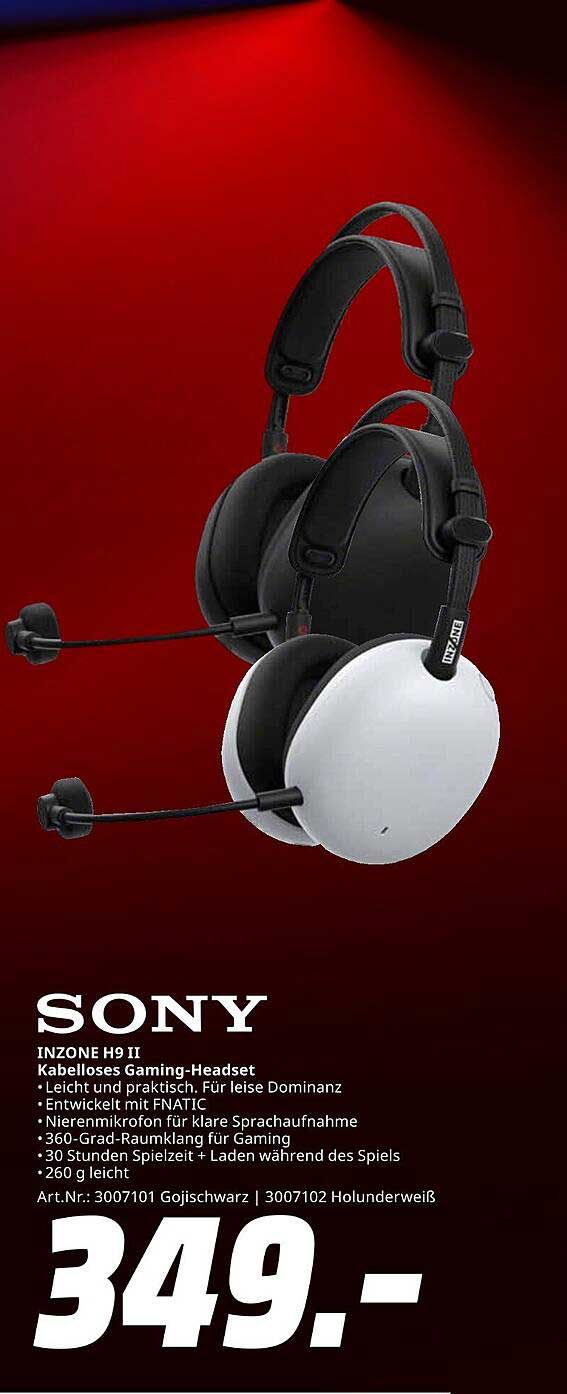SONY INZONE H9 II Kabelloses Gaming-Headset