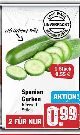 Spanische Gurken - Klasse I für nur 0,99 €