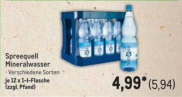 Spreequell Mineralwasser – verschiedene Sorten
