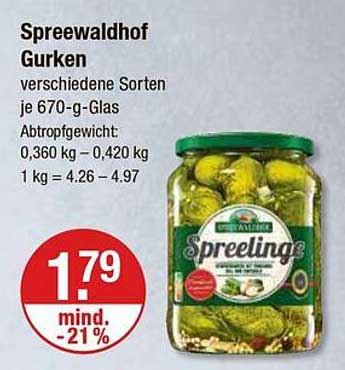 Spreewaldhof Gurken - verschiedene Sorten je 670-g-Glas