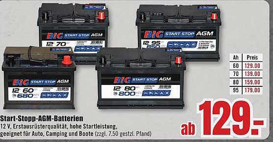 Start-Stopp-AGM-Batterien