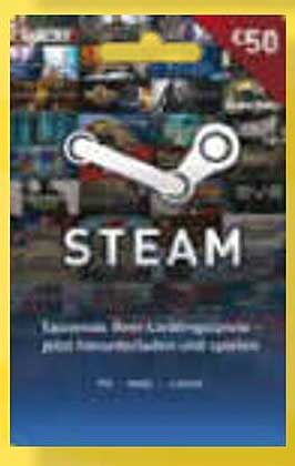Steam-Geschenkkarte im Wert von 50€