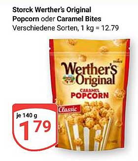 Storck Werther's Original Popcorn oder Caramel Bites, 140 g für nur 1,79 €