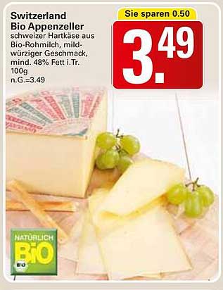 Switzerland Bio Appenzeller - Schweizer Hartkäse aus Bio-Rohmilch