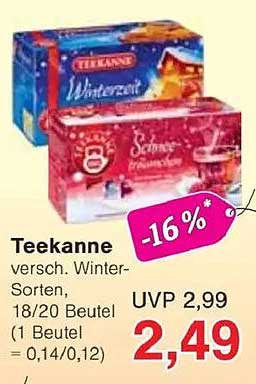 Teekanne verschiedene Wintersorten 18/20 Beutel