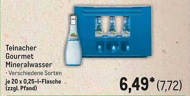 Teinacher Gourmet Mineralwasser - verschiedene Sorten