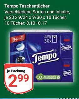 Tempo Taschentücher – 3-in-1 Packung