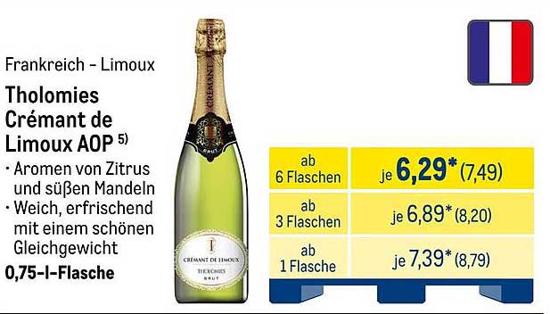 Tholomies Crémant de Limoux AOP 0,75-l-Flasche
