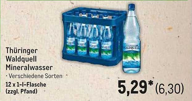 Thüringer Waldquell Mineralwasser 12 x 1l