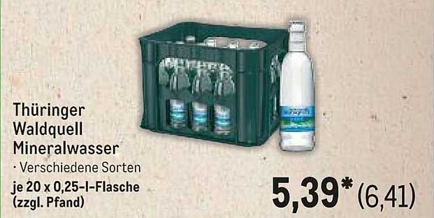 Thüringer Waldquell Mineralwasser – Verschiedene Sorten