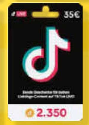 TikTok Geschenkkarte 35€ - Jetzt für nur 2.350 Coins!