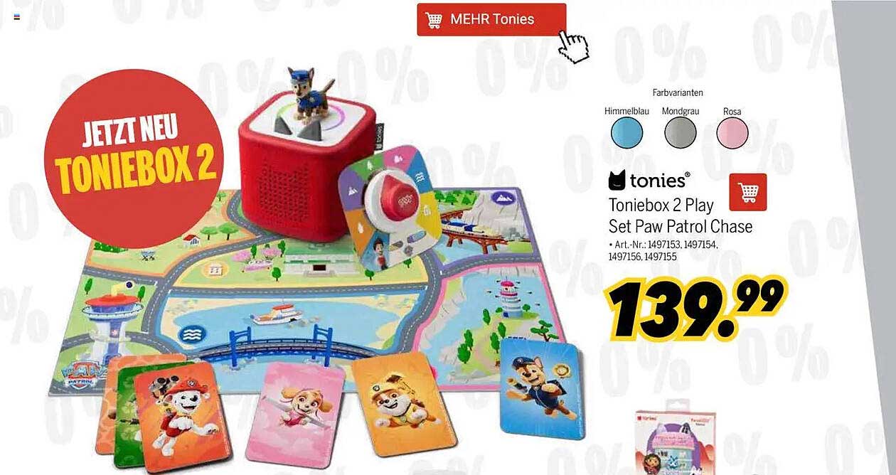 Toniebox 2 Play Set Paw Patrol Chase
