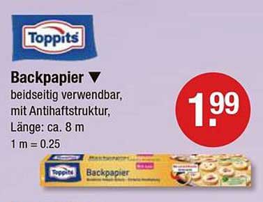 Topptits Backpapier – beidseitig verwendbar mit Antihafteffekt