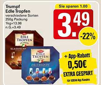 Trumpf Edle Tropfen 250g Packung - verschiedene Sorten
