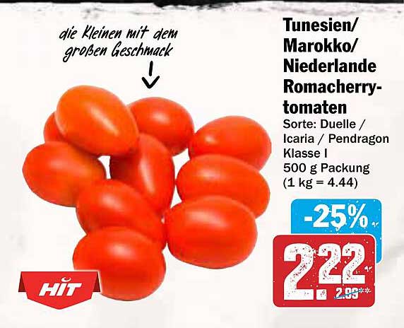 Tunisen/Marokko/Niederlande Romacherrytomaten 500 g