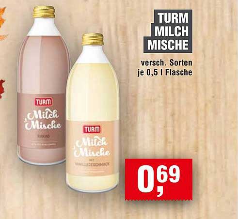 TURM MILCH MISCHUNG - Verschiedene Sorten 0,5 l Flasche