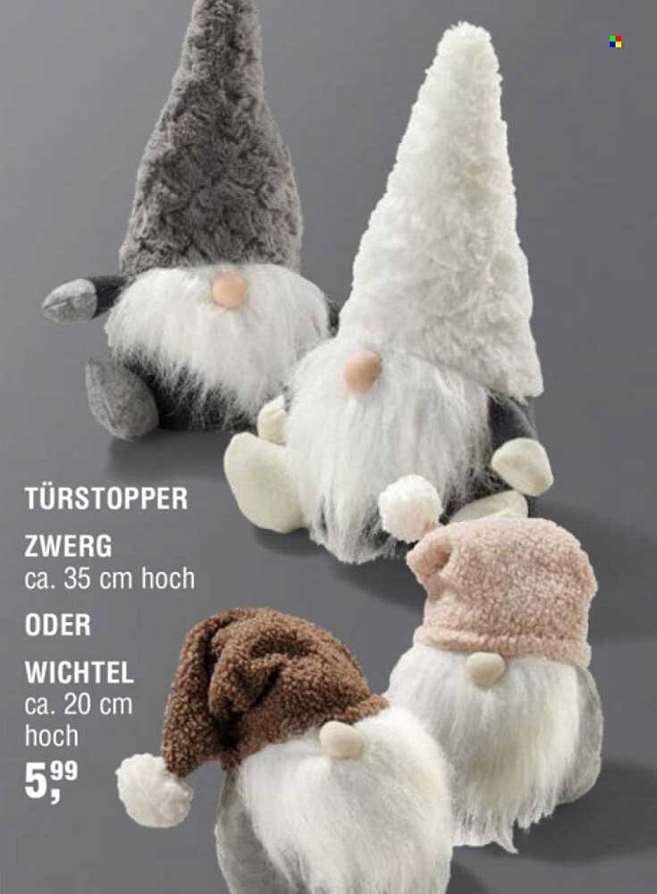 TÜRSTÖPPER ZWERG ca. 35 cm hoch ODER WICHTEL ca. 20 cm hoch