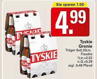 Tyskie Gronie 6x0,33L Flasche