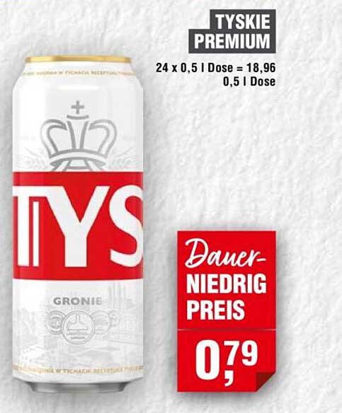 Tyskie Premium Bier 0,5 L Dose