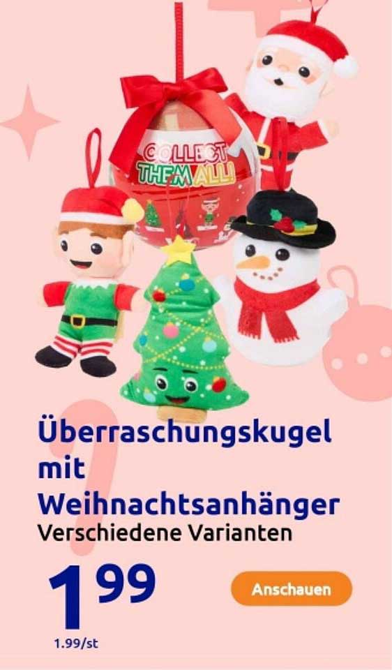 Überraschungskugel mit Weihnachtsanhänger - Verschiedene Varianten