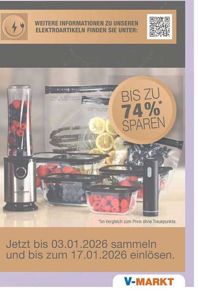 V-Markt Elektroartikel - Bis zu 74% sparen!